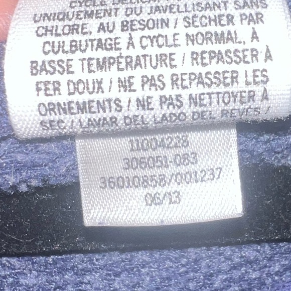 Victoria’s Secret VS Pink Deep-V Raw Edge Hi-Low Tunic Pullover Navy/Pink Small - Picture 7 of 7